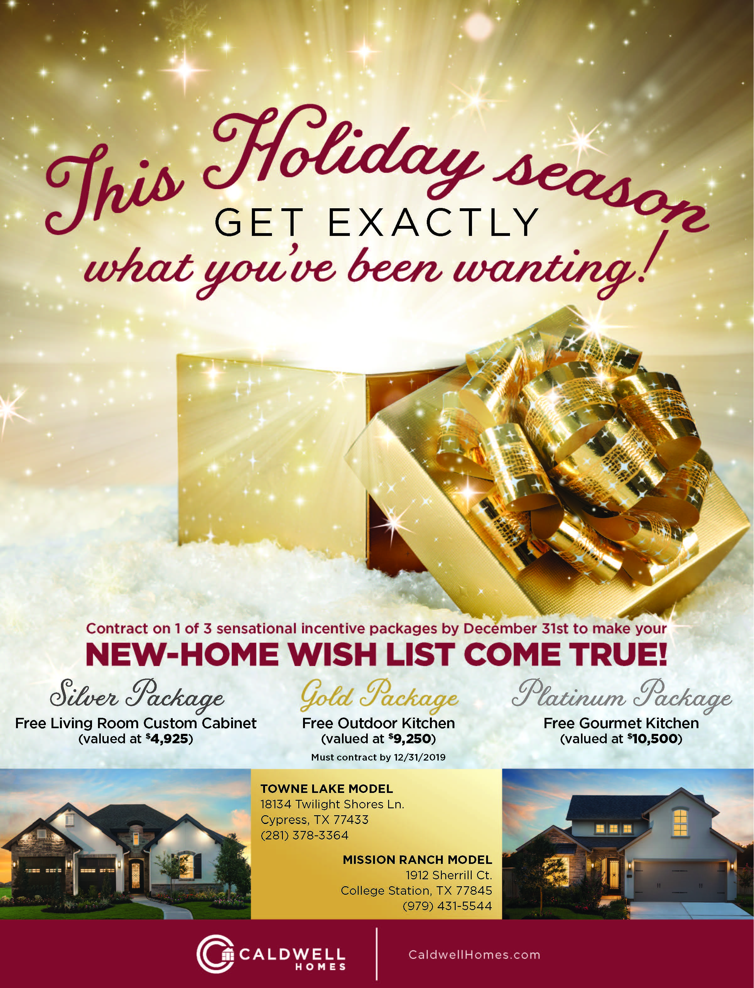 Caldwell Homes December 2019 Incentive