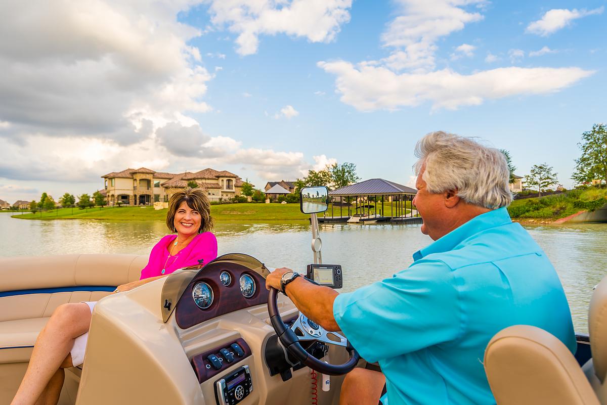 Caldwell Homes Community Lake Boat